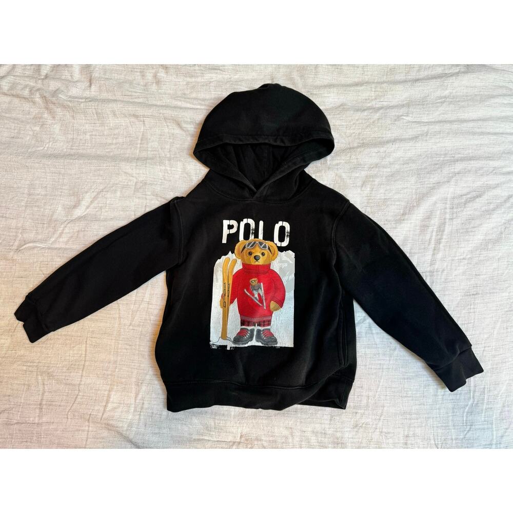 Ralph Lauren Boys Size 4/5 Iconic Polo Bear Tees Hoodie & Corduroy Pants Bundle